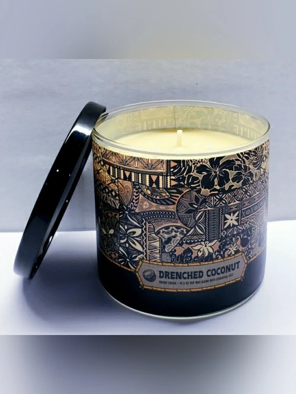 Goose Creek DRENCHED COCONUT Large 3-Wick Scented Candle, 14.5 oz